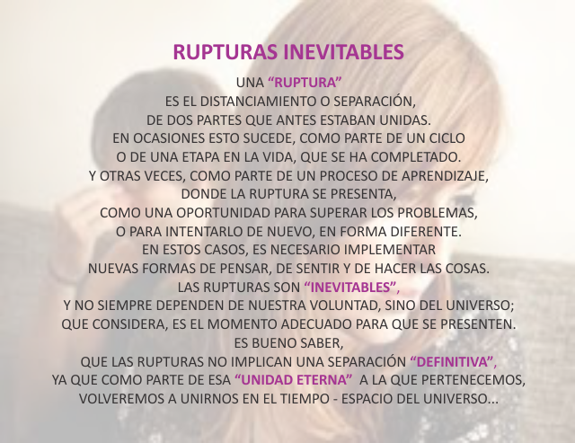 Rupturas inevitables
